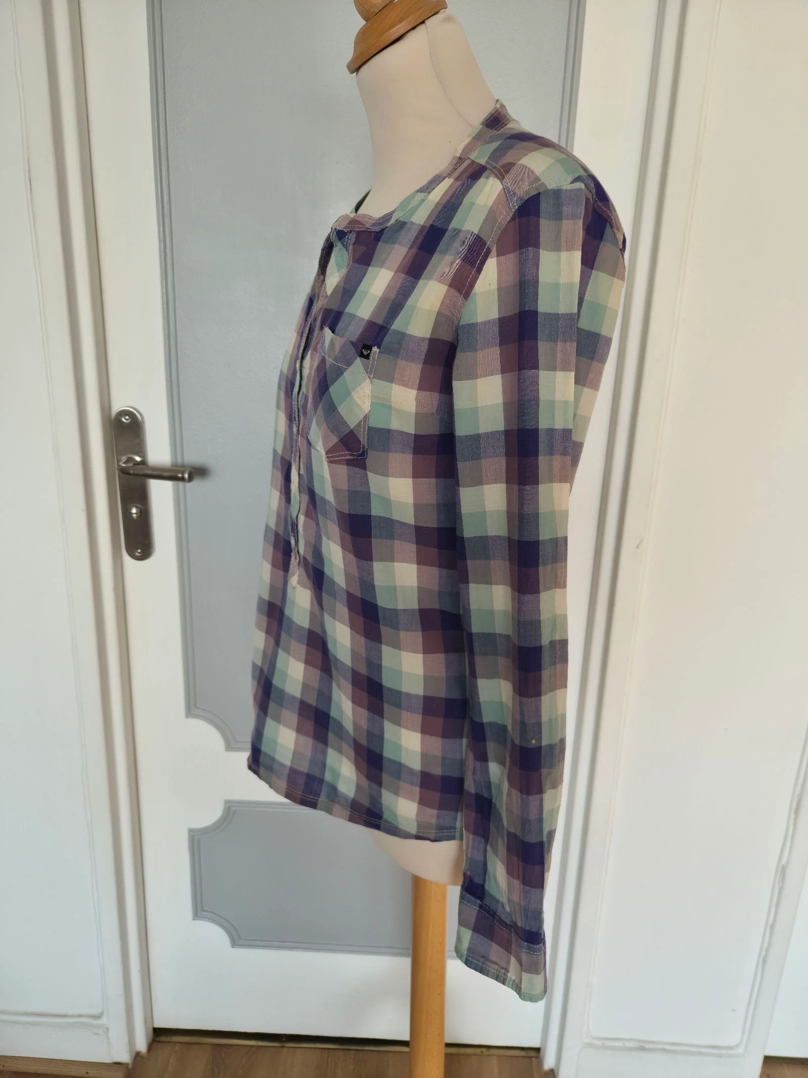 Roxy Checkered Shirt Size 36 – photo 3